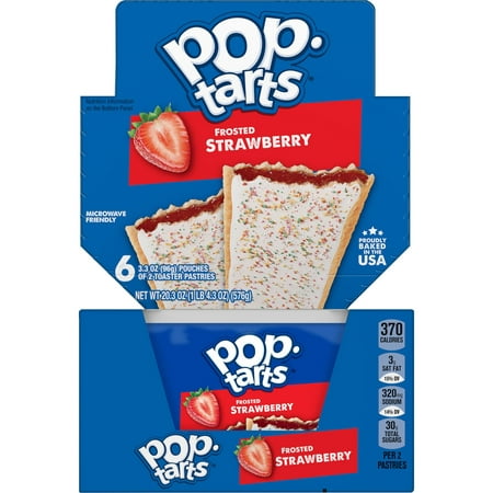 Pop-Tarts Frosted Strawberry Breakfast Toaster Pastries, 22 oz, 12 Count