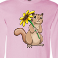 thumbnail image 4 of Inktastic Cute Chipmunk with Sunflower Long Sleeve T-Shirt, 4 of 5