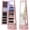Pink, variant on VKCC 360°Swivel Jewelry Armoire Organizer with Full Length Mirror,Standing Jewelry Organizer Cabinet with LED Interior Mirror,Gray