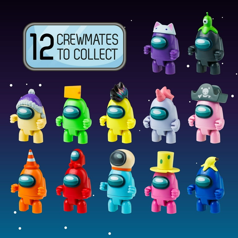 Among Us Articulated Mini Action Figures, 6 Pack, 2-Inch Poseable