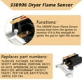 thumbnail image 3 of 338906 Dryer Flame Sensor & 279834 Gas Valve Ignition Solenoid Coil Kit & 3392519 Thermal Fuse – Exact Fit For Whirl-pool May-tag Ken-more Dryers - Replaces WP338906 303377 DC32-00008A, 3 of 6