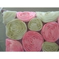 thumbnail image 4 of Pink Standard Pillow Cases with Zipper, Ribbon Ivory and Light Pink Rose Flower Standard Pillow Shams, 20x26 inch (50x65 cm) Silk Standard Pillow Shams, Modern Standard - Blossom Bloom, 4 of 4