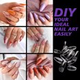 thumbnail image 2 of 240 Pieces Nail Tips, With Tool Set, Fake Nails Transparent, Full Cover Gel Tips, Nail Tips Tips In 12 Sizes, Artificial Nails For Sticking On Nail Art, Diy Nail Art, 2 of 7