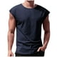 thumbnail image 1 of pstuiky Camisetas sin mangas, Camiseta informal de color liso sin mangas con cuello en V para hombre, interior moderno y moderno. Tops elegantes para mujer xxxxl, 1 of 5