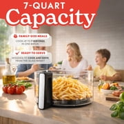 Gourmia 7-Quart Digital Air Fryer with Glass Basket and 12-One Touch Cooking Presets