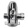 thumbnail image 4 of beisidaer Abs Three Way Socket Water Separator Faucet Top Spray Shower Arm Tee Diverter Boom Transfer Bathroom Silver Handheld Shower Head-Random color, 4 of 7