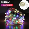 thumbnail image 3 of Guirnalda de luces LED de cobre con batería USB, 2/5/10/20 m, para decoración interior y exterior, para Navidad, bodas y fiestas, 3 of 5