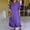 *Purple, variant on ClodeEU Women's V Collar Short Sleeve Midi Shirt Dress with Pockets,Solid Casual Loose Summer Dress Beige,Women's Plus L