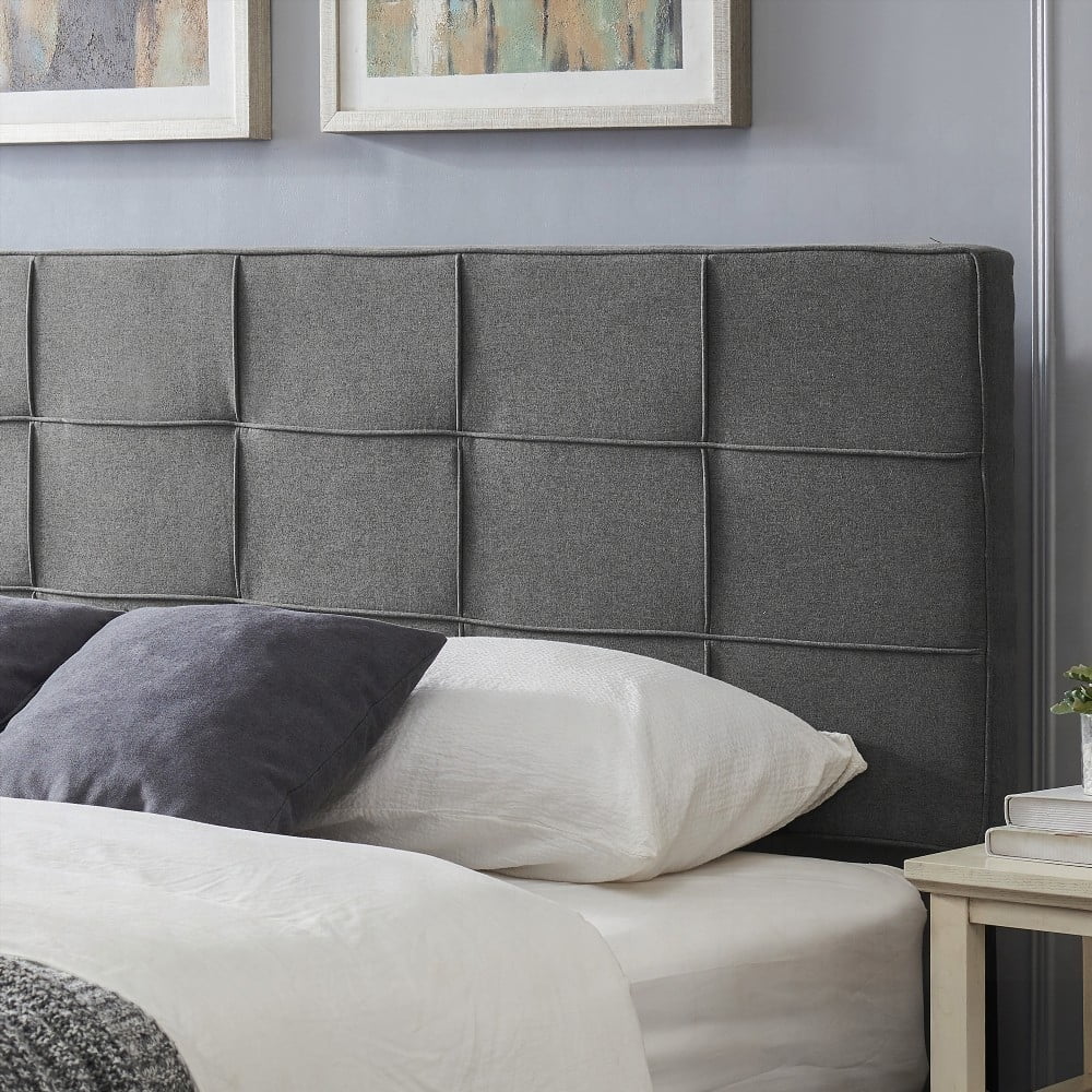 King Size metal upholstered bed frame with adjustable height for bedroom