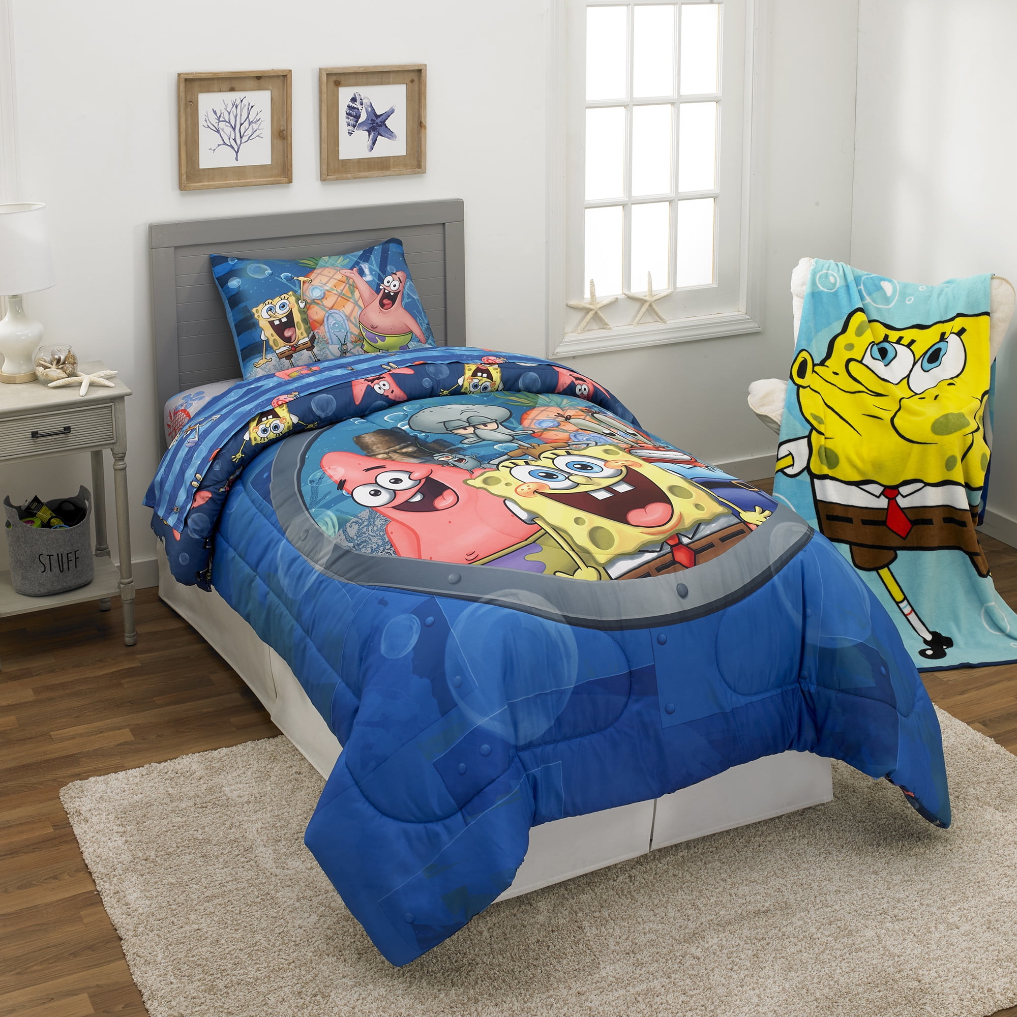 Home Textiles Spongebob cartoon style bedding set cover bed Girls Kid 2018 New 