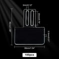 thumbnail image 2 of 100 unidades de portaetiquetas de plástico transparente para monturas de gafas. Mini portaetiquetas rectangulares. Funda protectora colgante para tarjetas., 2 of 9