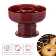 thumbnail image 4 of DIY Donut Molds Set - Round, Heart, Flower & Pineapple Shapes - Plastic Baking Tools for Kitchen - Dark Red Color, 4 of 4