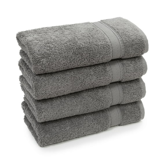 Authentic Hotel and Spa Authentic Hotel Spa Turkish Cotton Hand Towels (Set of 4) Charcoal