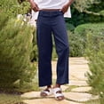 thumbnail image 6 of Women's Pants Fashion Casual Pants For Women Daily Elastic Waist Pockets Straight Solid Color Casual Loose Long Trousers, 6 of 7