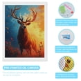 thumbnail image 3 of Diamond Art Kit for Adults, Majestic Stag Under Fiery Sky Diamond Painting for Adults Beginners, 5D DIY Diamond Art Painting Kits, Colorful Diamond Painting Craft for Home Decor 12x16, 3 of 7