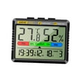 thumbnail image 3 of Fancyes Temperature Humidity Meter Indoor Hygrometer Freestanding Versatile Electronic Humidity Meter Weather Station for Living Room Black, 3 of 8