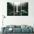 thumbnail image 5 of TISHIRON 3PCS Framed Canvas Wall Art Set,60"x40" Green Landscape Canvas Art Decor, 5 of 7