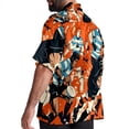 thumbnail image 3 of Football Men's Short Sleeve Beach Shirts, Casual Printed Poplin Button Down, Unisex Summer Hawaiian Shirt, 3 of 6