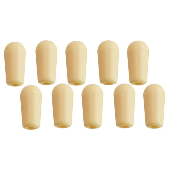 Set / 10pcs Beige Female Thread 3.5mm Toggle Switch Buttons Tip Caps Buttons