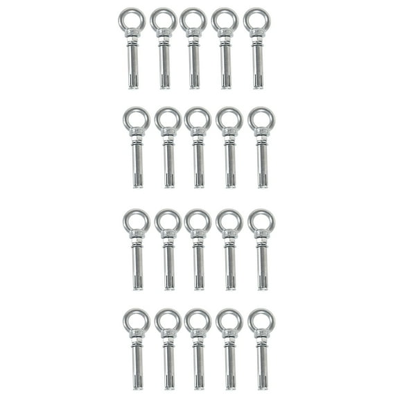 20Pcs M8 x 60mm Expansion Anchor 304 Stainless Steel Ring Lifting Anchor Eye Expansion Eyebolt