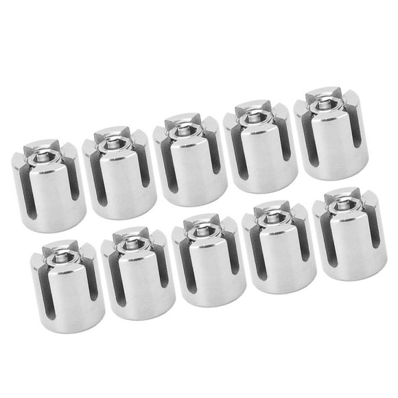 10Pcs Cross Cable Clamps, Stainless Steel Cross Wire Rope Clip, Wire Railing Clamp Fastener, Wire Rope Cross Clips, Cable Railing Clamp for Climbing Plants Outdoor, Wall Trellis