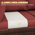 thumbnail image 5 of UDPATIO Outdoor Cushions, Patio Furniture Cushions, 4" Thick Replacement Outdoor Cushions, Patio Sofa Cushions with Water-Resistant Deep Seat Outdoor Couch Cushions(Red), 5 of 9