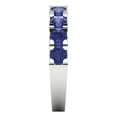 thumbnail image 4 of 1.53 ctw Wedding Band for Women - 18K White Gold Simulated Tanzanite Stackable Eternity Ring, 4 of 6