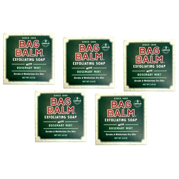 Bag Balm Exfoliating Soap with Rosemary Mint, 3.9 Ounce - Pack of 5