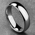 thumbnail image 2 of NUNCAD 6mm Tungsten Classic Ring Plain Dome High Polished Wedding Band Comfort Fit Size 7-12, 2 of 5