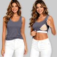thumbnail image 2 of GPOECD Womens Tank Tops with Built in Bra Lightweight Stretch Lace Sleeveless Casual Summer Top Camisoles for Women 03_Dark Gray,XXXL, 2 of 4