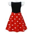 thumbnail image 3 of Little Girls Minnie Polka Dots Dress Costume Birthday Party Outfit, 3 of 7