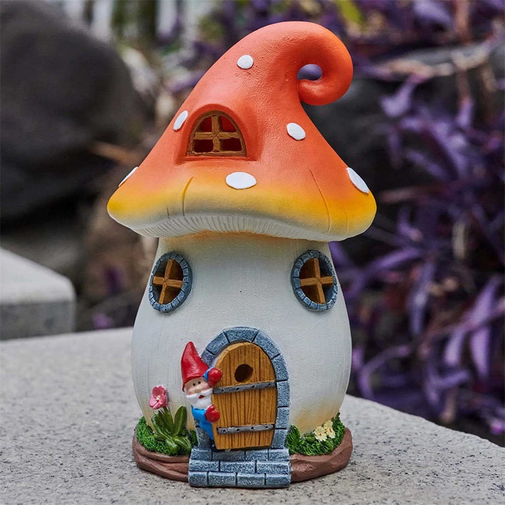 Garden Decoration,Solar Light Mushroom House Resin DIY Miniature Micro  Landscape Bonsai Garden Ornament Gift - Walmart.com