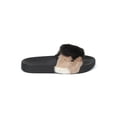 thumbnail image 2 of Women Faux Fur Multicolor Open Toe Footbed Slide 18162, 2 of 5