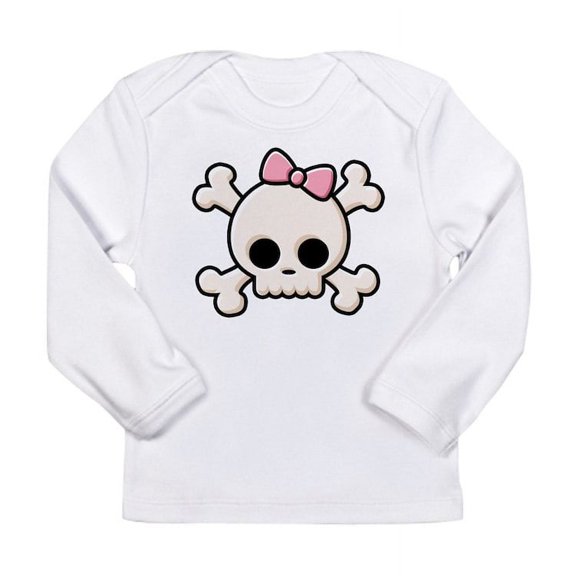 CafePress - Cute Skull Girl Long Sleeve Infant T Shirt - Long Sleeve Infant T-Shirt