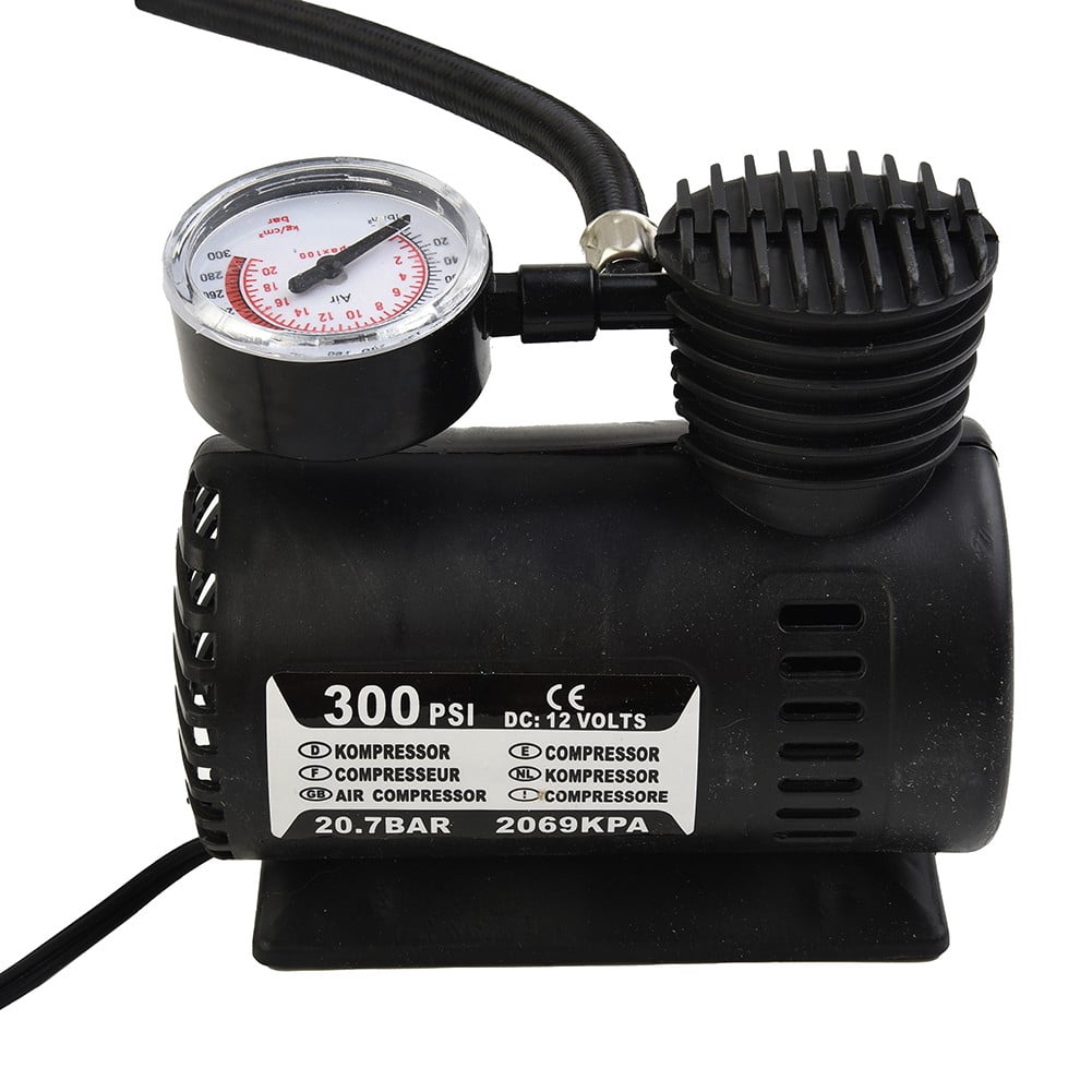 Coconut Ok 300Psi- Air Compressor- New Portable 12V Car Electric Air Pump- with Gauge Auto Pump Duty Tire inflator Air Pump Car Accessories
