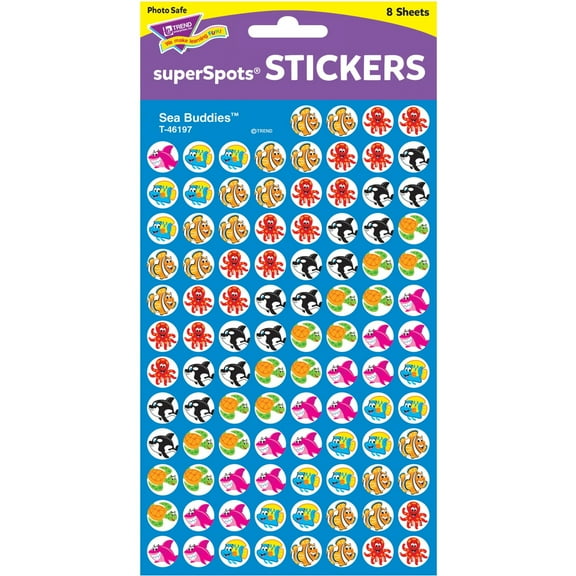 Trend Sea Buddies Super Sport Stickers, Multicolor, 800 / Pack (Quantity)