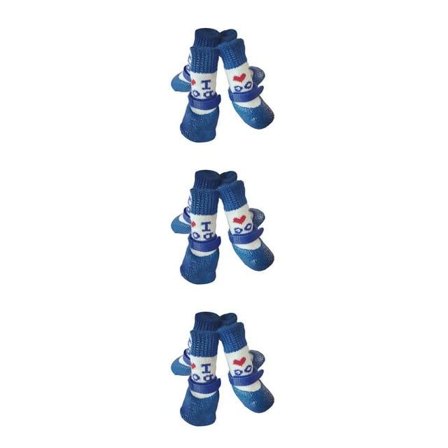 Methold 4 piezas de zapatos reflectantes para mascotas, bonitas botas de lluvia y nieve de algodón, conjunto de calcetines impermeables, cubierta de Type1 NO1 Methold CBP384086