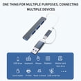 thumbnail image 4 of Lksixu Mini USB Hub Extensions, 4 Port USB 3.0 Hub, 2.0 Hub, USB Adapter Station, Slim Portable Data Hub, USB Splitter Aluminum Expansion dock Electronics for Home Office School, 4 of 7