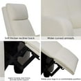thumbnail image 3 of Walnew Single Recliner Thick Padded Push Back Fabric Recliner for Living Room, White, 3 of 6