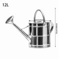 thumbnail image 3 of Gytml Watering Can For Plants, Stainless Steel Watering Cans With Removable Spout For Indoor Outdoor Gardening, Metal Water Can With Ergonomic Movable Handle Silver2-25X25X24cm, 3 of 5