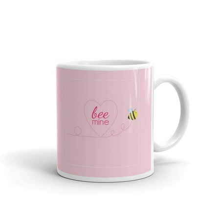 

Bee Mine Heart Coffee Tea Ceramic Mug Office Work Cup Gift 11oz