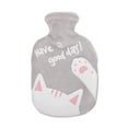 thumbnail image 1 of Shisuyan heat bag Hot Water Bag with Cover Grey Velvet 1 Set Home Use for Family, 1 of 8