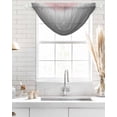 thumbnail image 4 of Waterfall Valances for Windows, Gradient Pink Grey, Kitchen Sheer Valance Curtains, Modern Abstract Color Ombré Art Rod Pocket Elegant Swag Valances for Living Room Bedroom, 47.2"x38.5", 3 Panel, 4 of 8