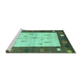 thumbnail image 2 of Ahgly Company Machine Washable Indoor Square Abstract Turquoise Blue Contemporary Area Rugs, 5' Square, 2 of 4