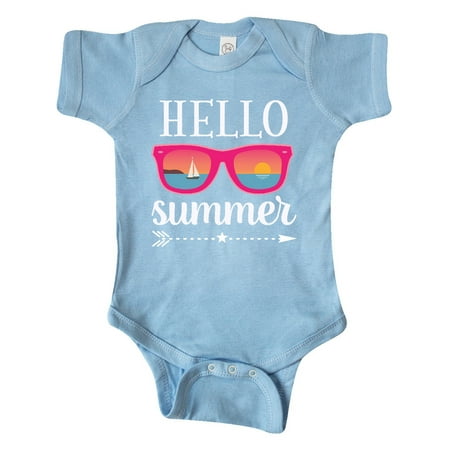 

Inktastic Hello Summer Vacation Sunglasses Gift Baby Girl Bodysuit