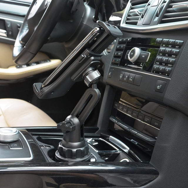 Soporte para teléfono con portavasos para automóvil, soporte para teléfono con soporte giratorio de 360 degree, compatible con