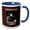Blue/White, variant on 3drose, Bald Eagle on Log with American Flag, Congratulations, 11oz Mug