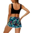thumbnail image 4 of Women Summer Board Shorts Hawaiian Tropical Print Beach Swim Shorts with Pockets, 4 of 10