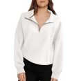 thumbnail image 2 of Half Zip Pullover Sweatshirt For Women Long Sleeve Casual Pullover Fleece Sweatshirt For Women Soft Sweatshirt 1/4 Zip, 2 of 6