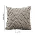 thumbnail image 3 of Premium Polyester Pillow Cover 17.72x17.72 Inch - Decorative Square Cushion Case for Sofa Bed Living Room, Soft Breathable Washable Home Decor, 3 of 6